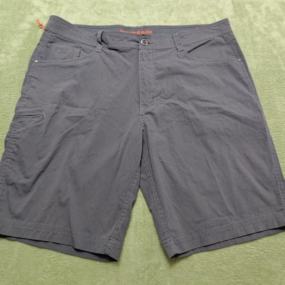 Hawke & Co Shorts Mens 36 Slate Khaki Cargo Stretch Golf Lightweight Outdoors